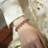 OZ Dorothy Series PL1003 Purple Malaysian Rose Quartz & Nephrite Bracelet